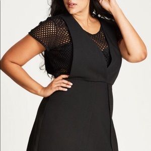 City Chic Sweet Pinafore Mock Dress (Plus 14W)